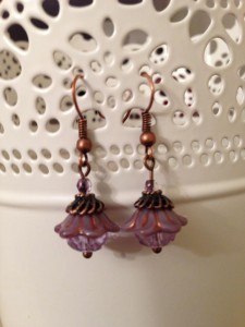 bell flower earrings lavender