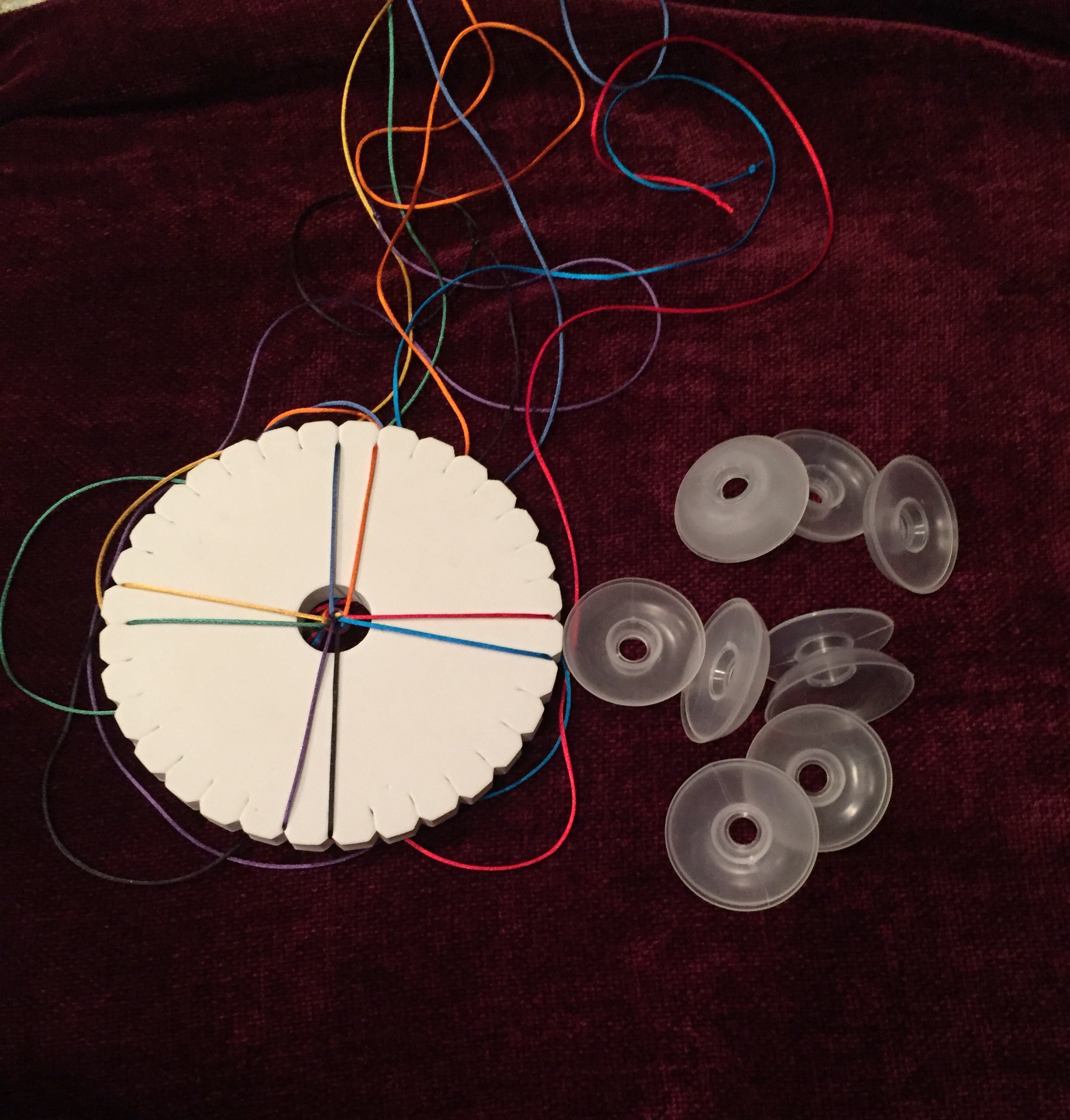 Basic Kumihimo Tutorial, Part 1, Loading the disc… – Karla Krafts